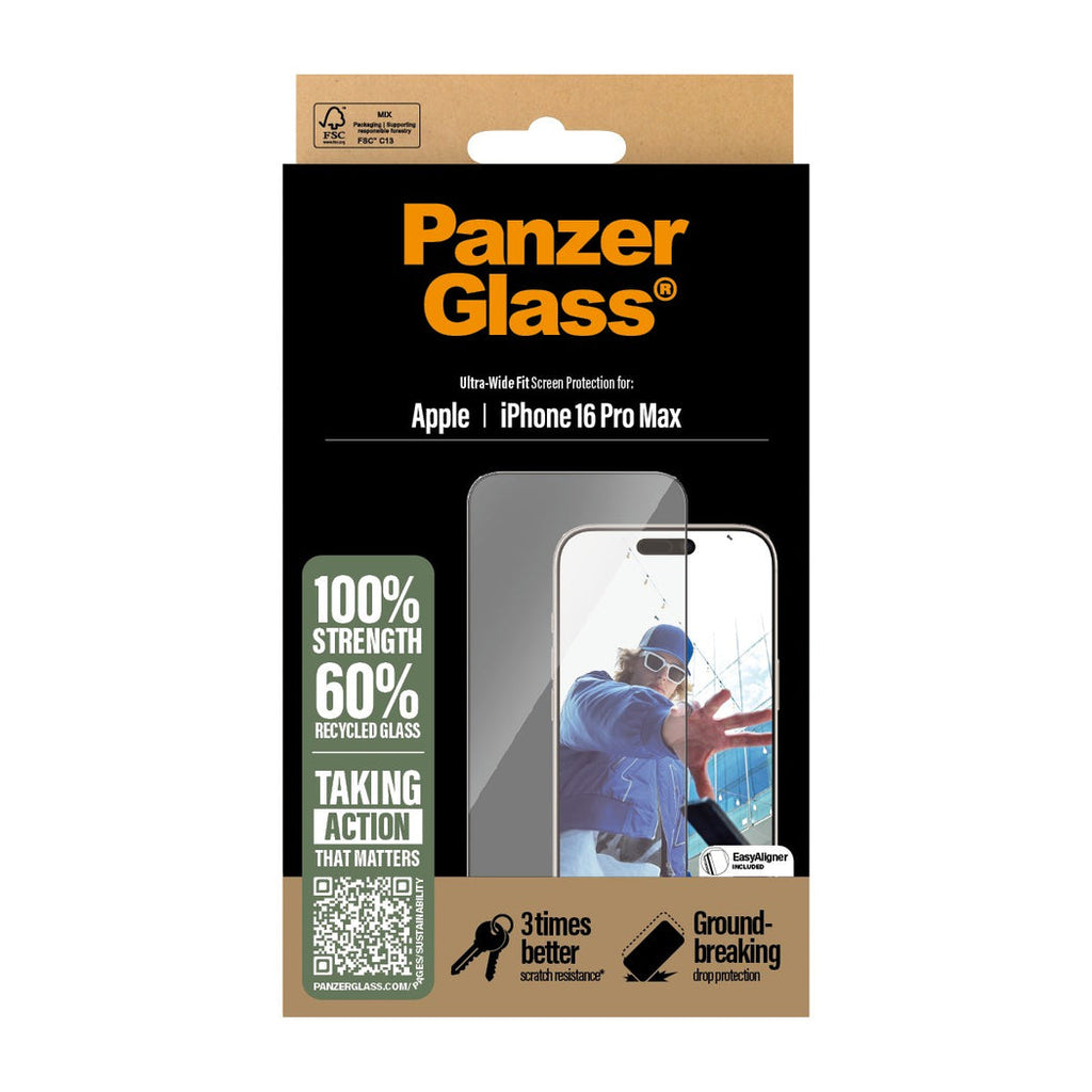 PanzerGlass Screen Guard Ultra Wide iPhone 16 Pro Max 6.9 - Clear