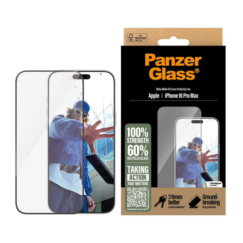 PanzerGlass Screen Guard Ultra Wide iPhone 16 Pro Max 6.9 - Clear