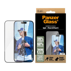 PanzerGlass Screen Guard Ultra Wide iPhone 16 / 15 Standard 6.1 - Clear
