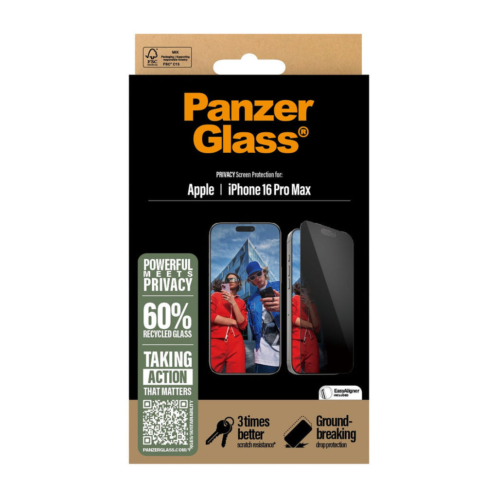 PanzerGlass Screen Guard UWF Privacy iPhone 16 Pro Max 6.9 - Tinted