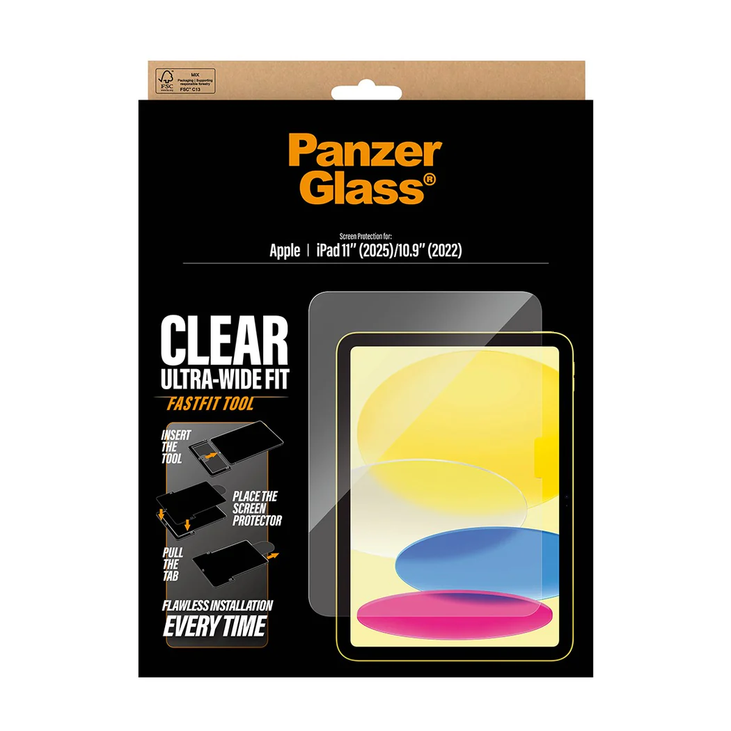 PanzerGlass UWF Tempered Glass Screen Guard iPad 10th / 11th Gen 10.9 inch
