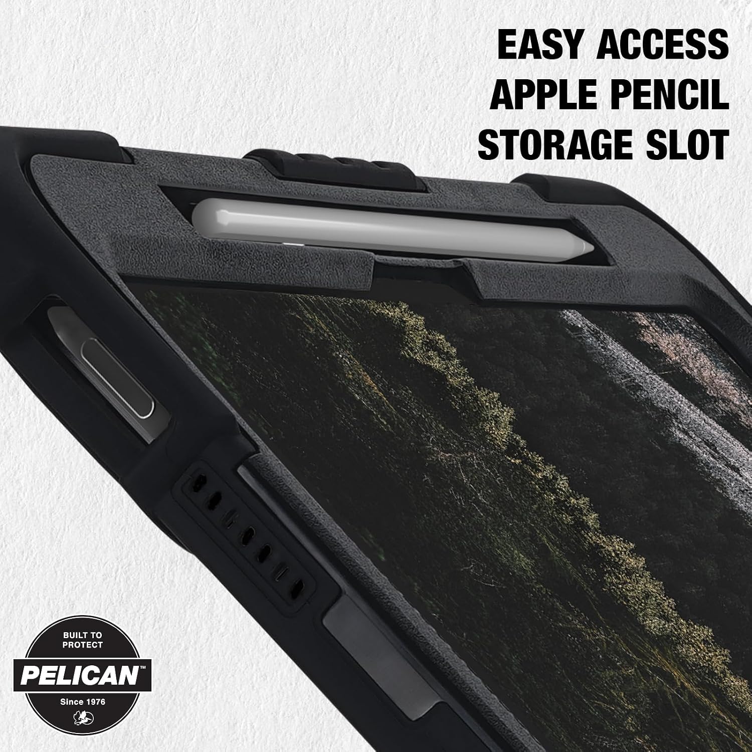 Pelican Voyager Case Stand & Strap iPad Pro 11 M4 M5 - Black