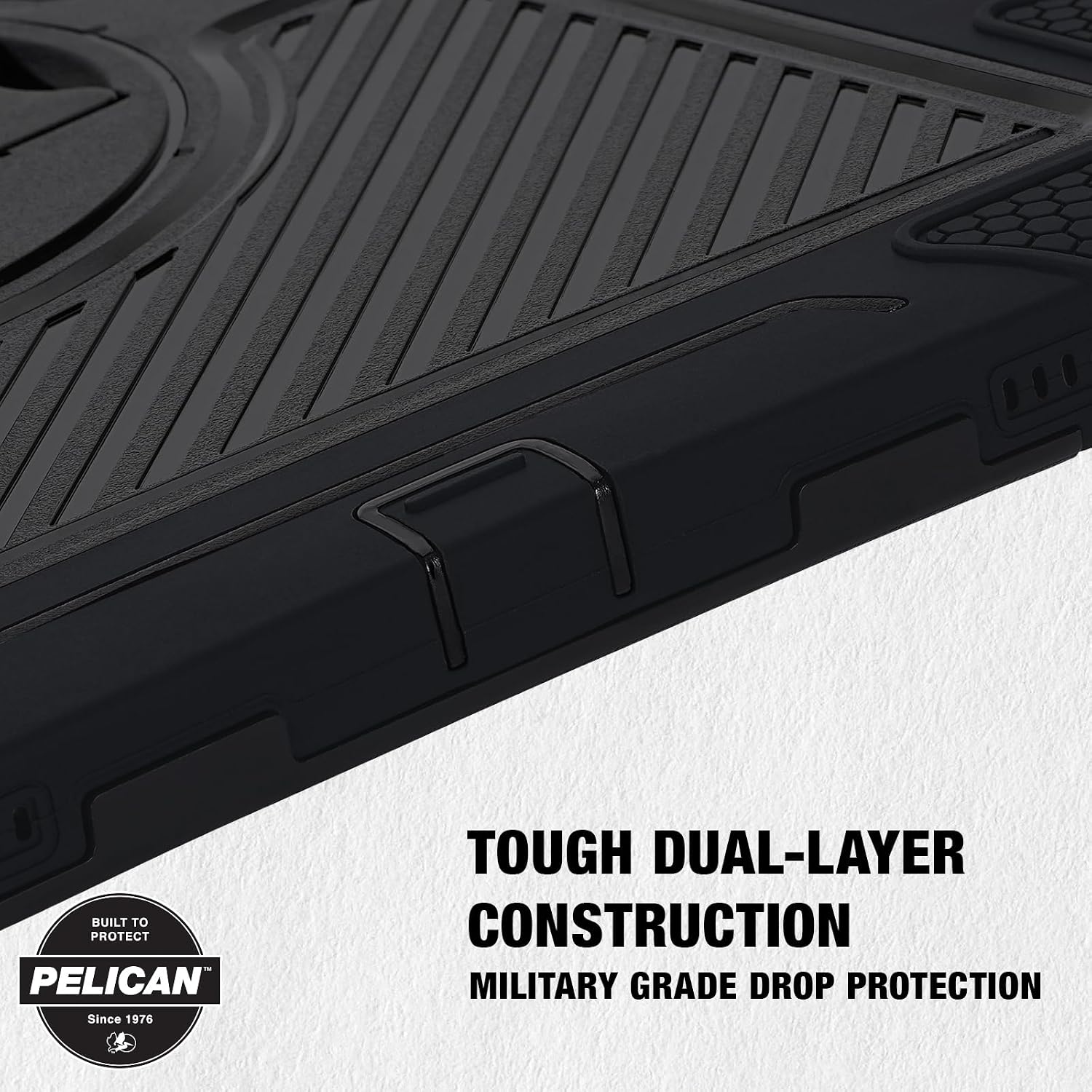 Pelican Voyager Case Stand & Strap iPad Pro 11 M4 M5 - Black
