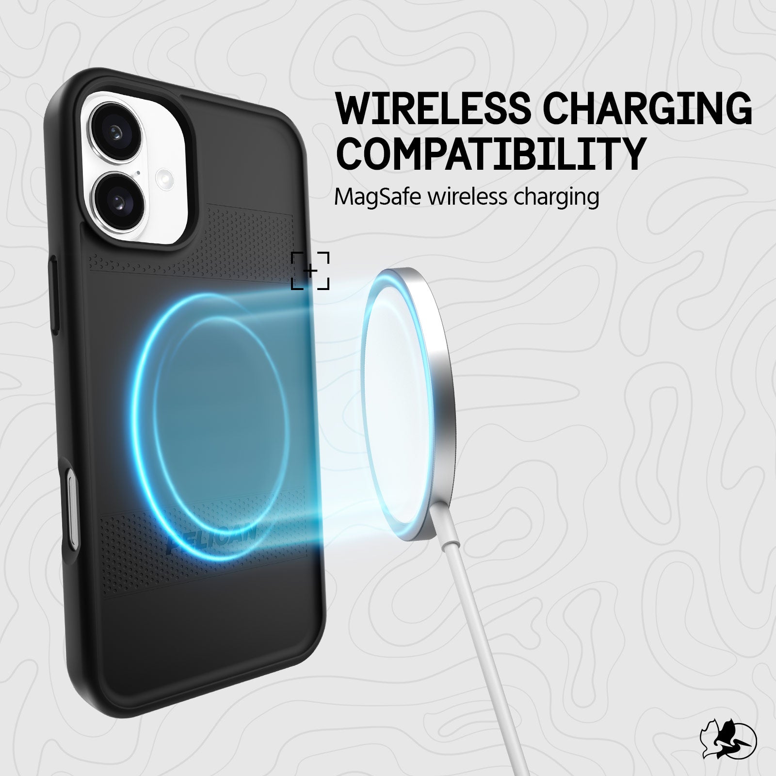 Pelican Protector Magsafe Clear Case for iPhone 16 Plus - Black