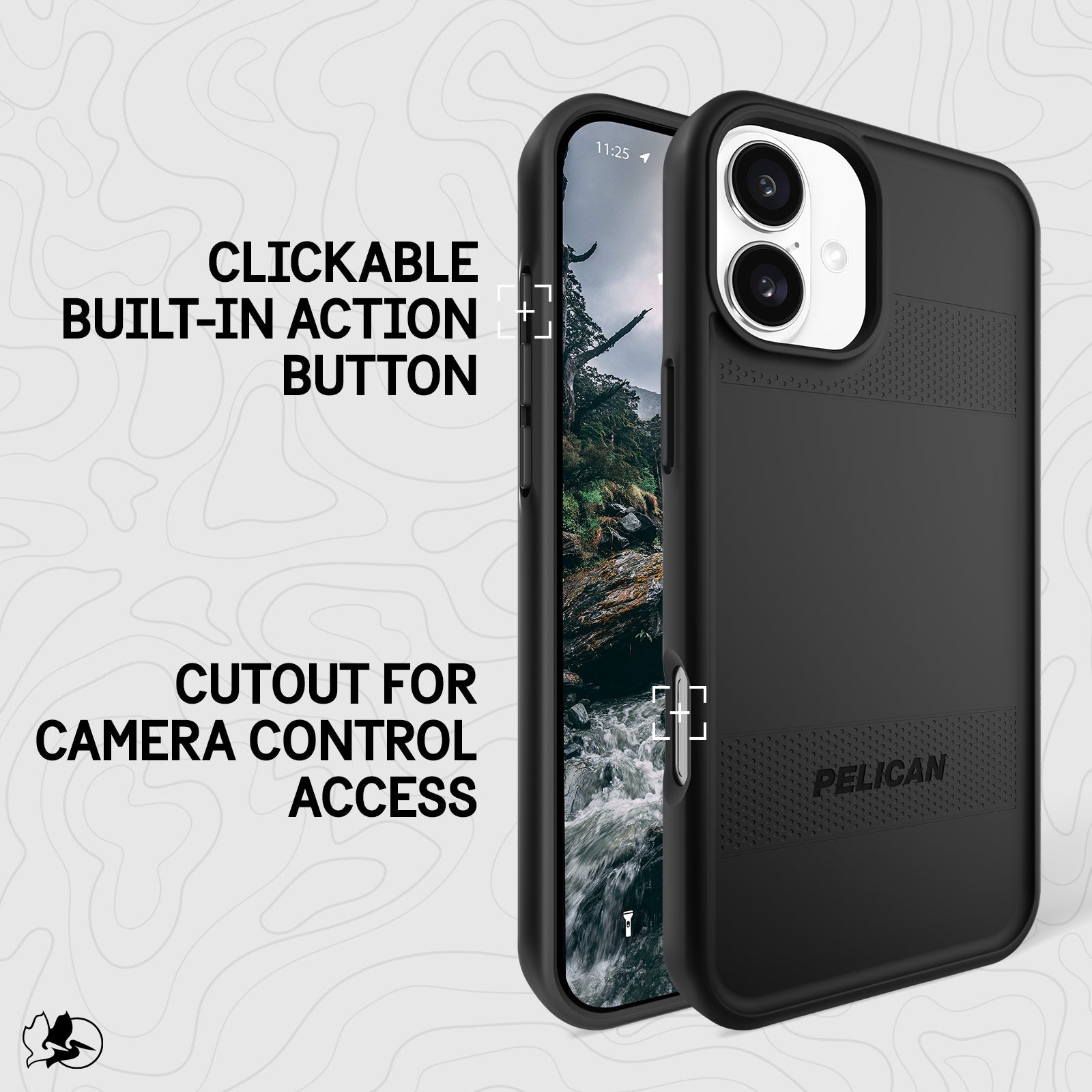 Pelican Protector Magsafe Clear Case for iPhone 16 Plus - Black
