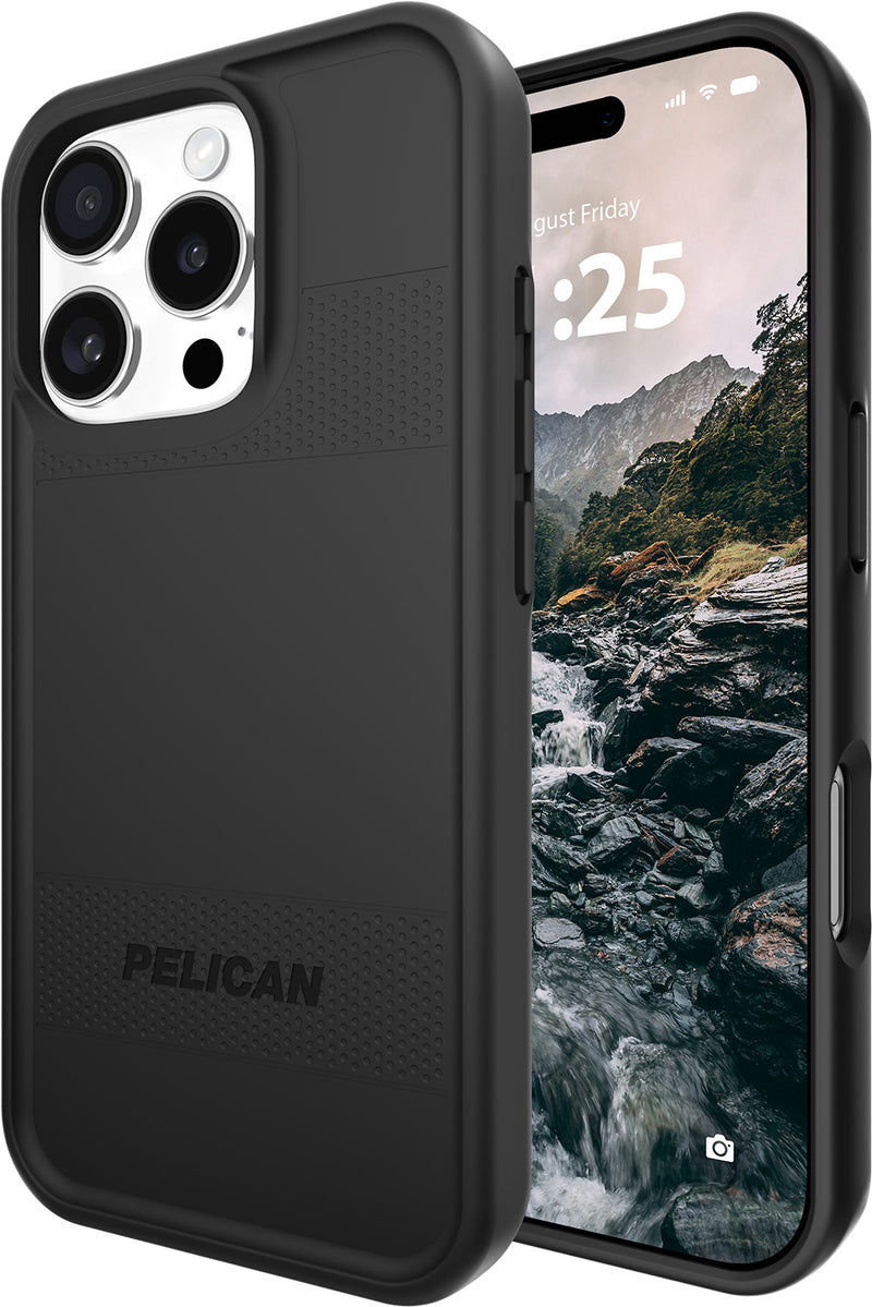 Pelican Protector Magsafe Clear Case for iPhone 16 Pro - Black