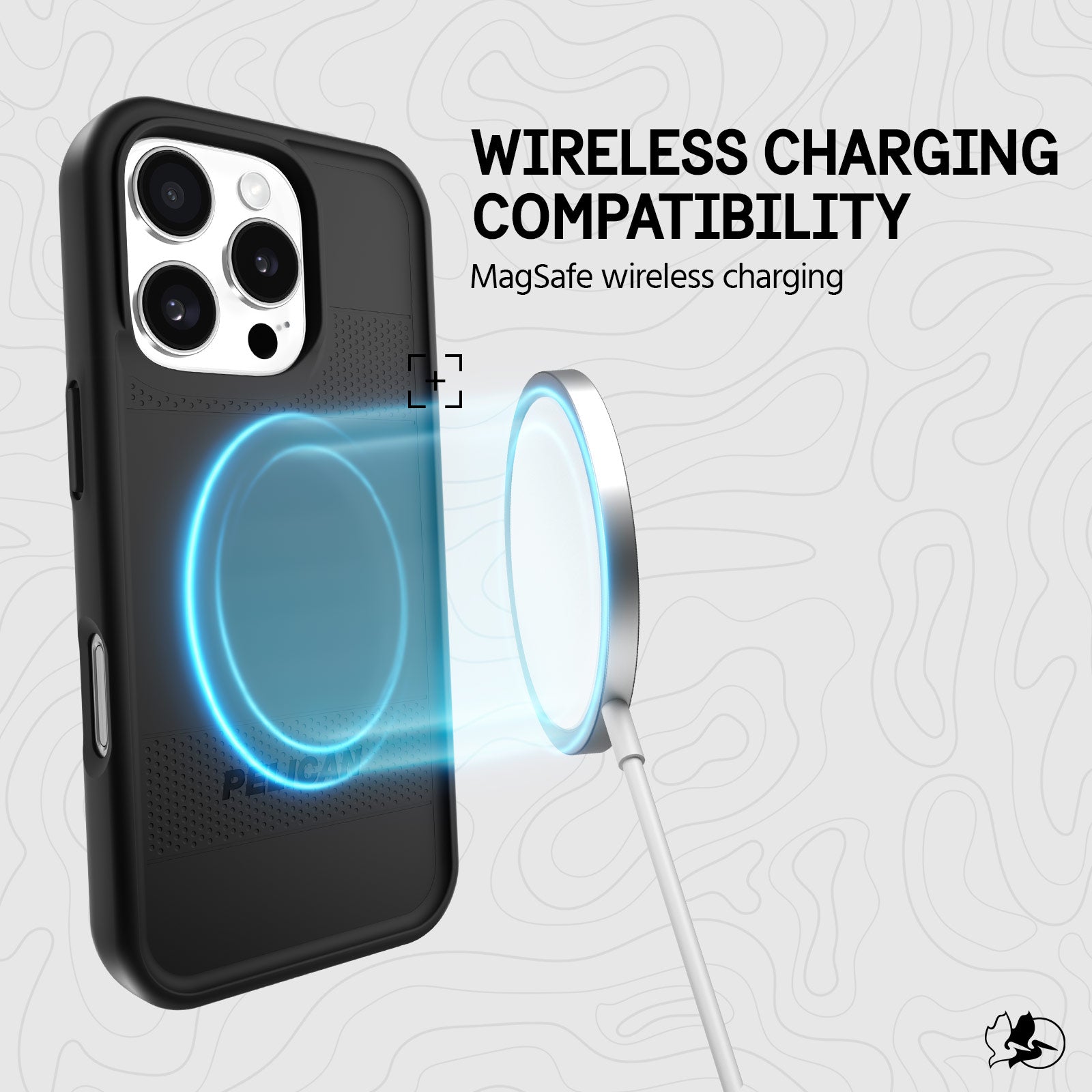 Pelican Protector Magsafe Clear Case for iPhone 16 Pro - Black