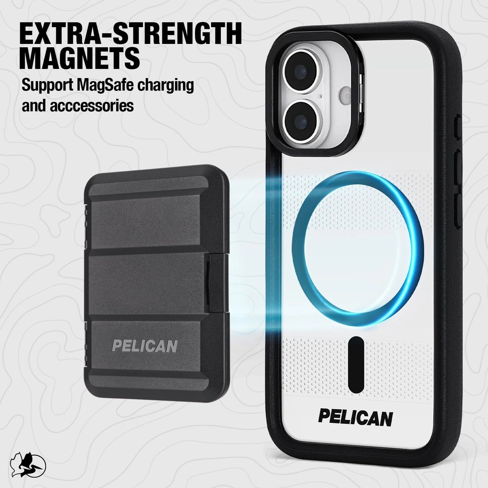 Pelican Protector MagSafe Case with Stand for iPhone 17 Standard 6.3 - Clear / Black