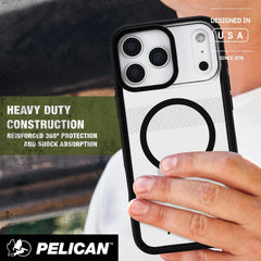 Pelican Protector MagSafe Case with Stand for iPhone 17 Pro Max - Clear / Black