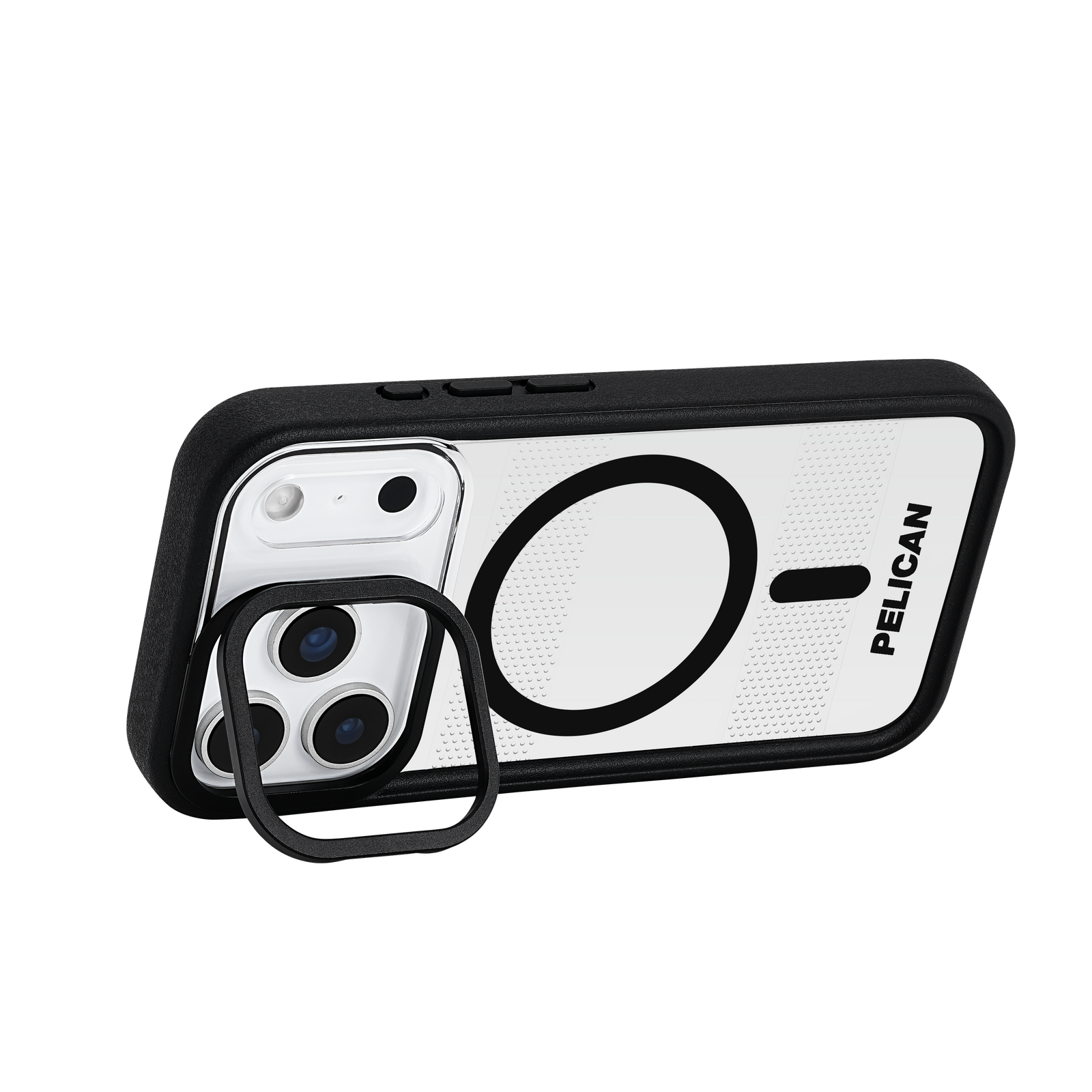 Pelican Protector MagSafe Case with Stand for iPhone 17 Pro 6.3 - Clear / Black