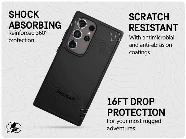 Pelican Protector Tough Slim Case Samsung S24 Ultra 6.8 inch - Black