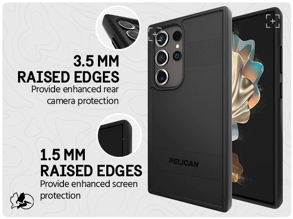 Pelican Protector Tough Slim Case Samsung S24 Ultra 6.8 inch - Black