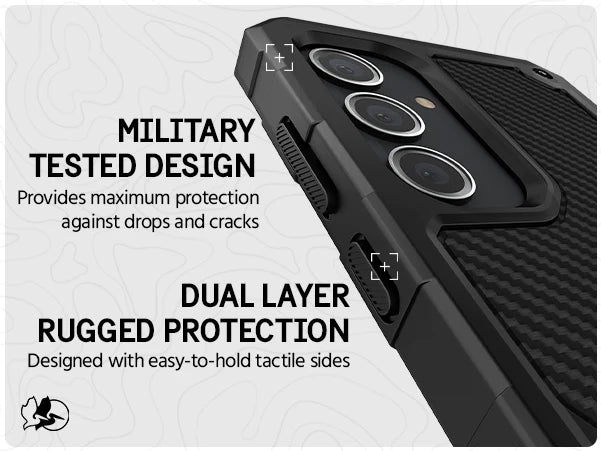 Pelican Shield Carbon Fibre Case Samsung S24 Plus 6.7 inch - Black