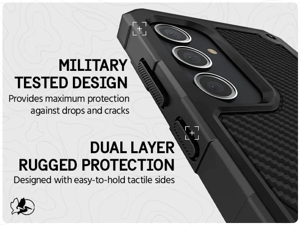 Pelican Shield Carbon Fibre Case Samsung S24 Standard 6.2 inch - Black