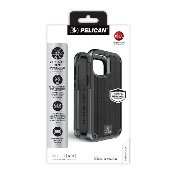 Pelican Shield G10 Extreme Tough Case iPhone 12 Pro Max 6.7 inch - Black