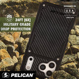 Pelican Shield MagSafe Case with Holster for iPhone 17 Pro Max - Carbon Fiber