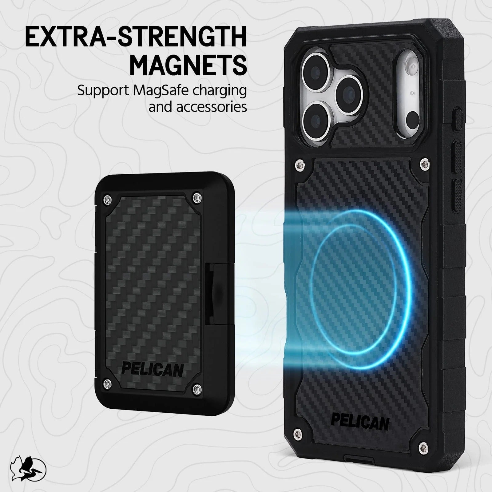Pelican Shield MagSafe Case with Holster for iPhone 17 Pro Max - Carbon Fiber