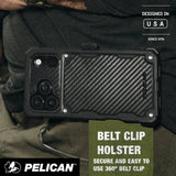 Pelican Shield MagSafe Case with Holster for iPhone 17 Pro Max - Carbon Fiber