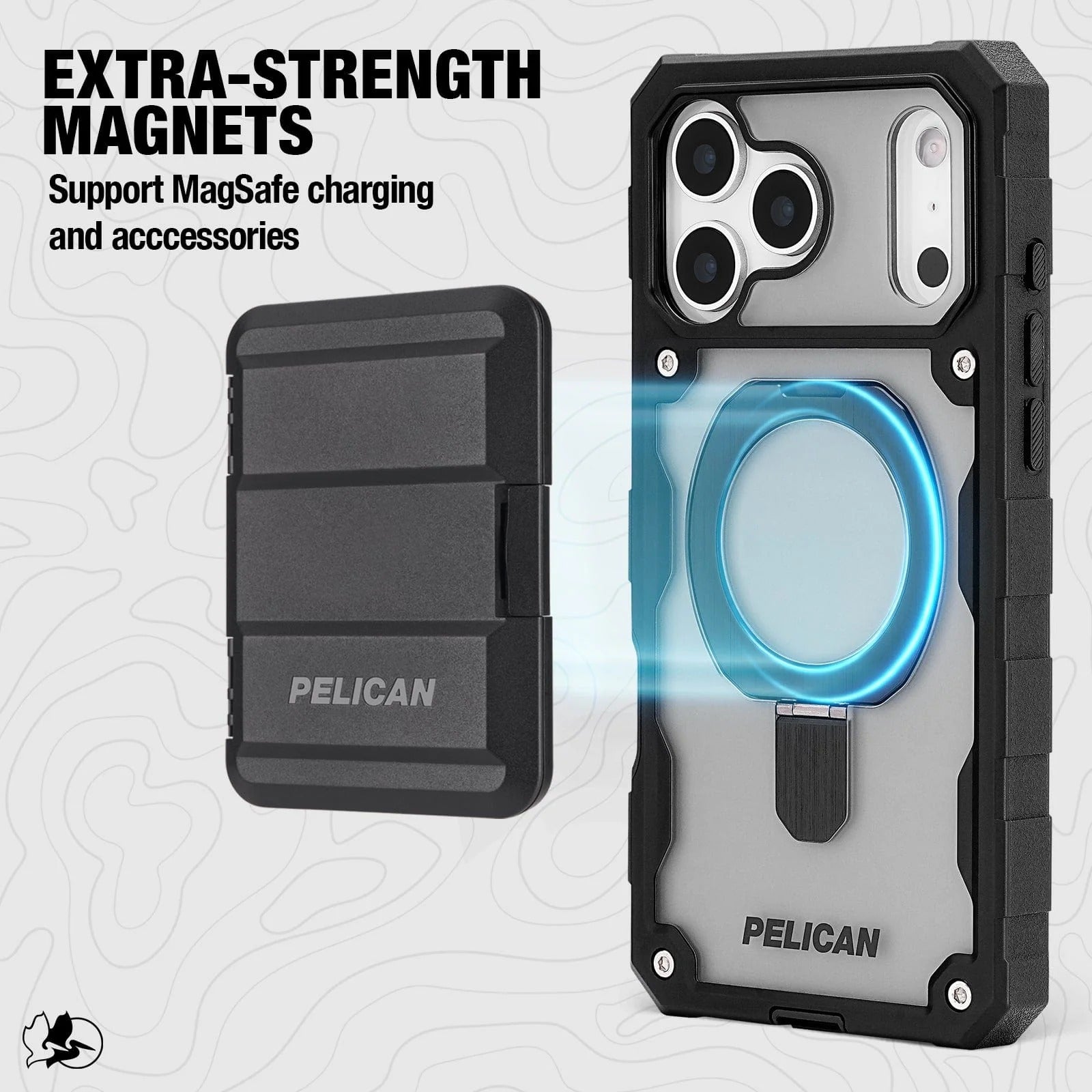 Pelican Shield MagSafe Case with Stand for iPhone 17 Pro Max - Smoke