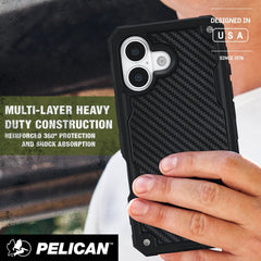 Pelican Shield MagSafe Case with Holster for iPhone 17 Standard 6.3 - Carbon Fiber