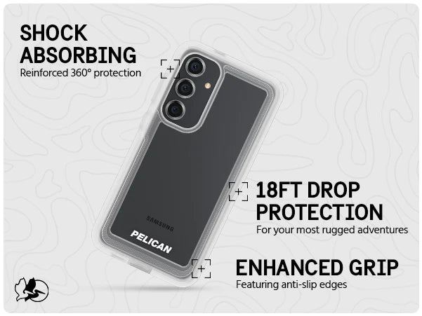 Pelican Rugged Clear Case Samsung S24 Standard 6.2 inch - Clear