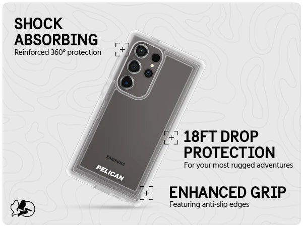 Pelican Voyager Rugged Clear Case Samsung S24 Ultra 6.8 inch - Clear