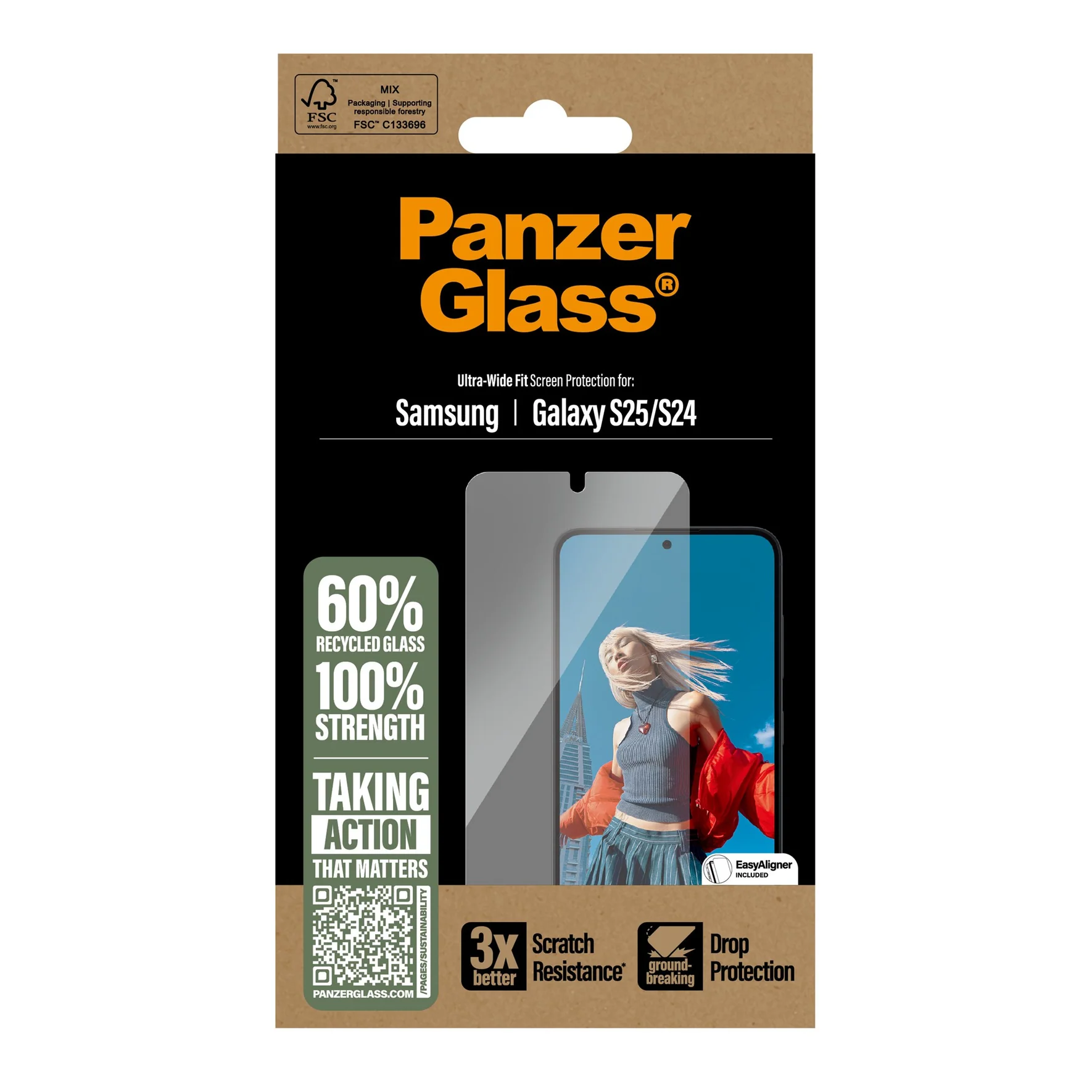 PanzerGlass UW Screen Guard Samsung S25 & S24 Standard 6.2 - Clear
