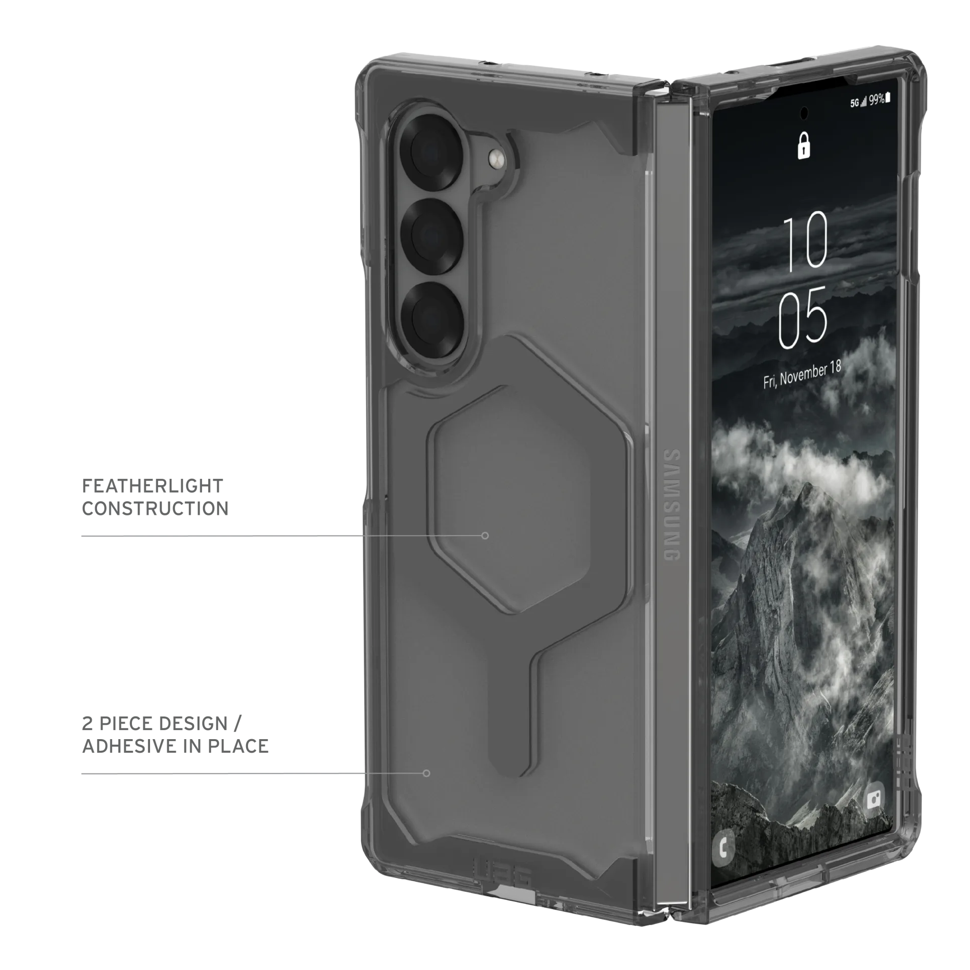 UAG Plyo Pro Case for Samsung Galaxy Z Fold 6 (2024) - Ash/Space Grey