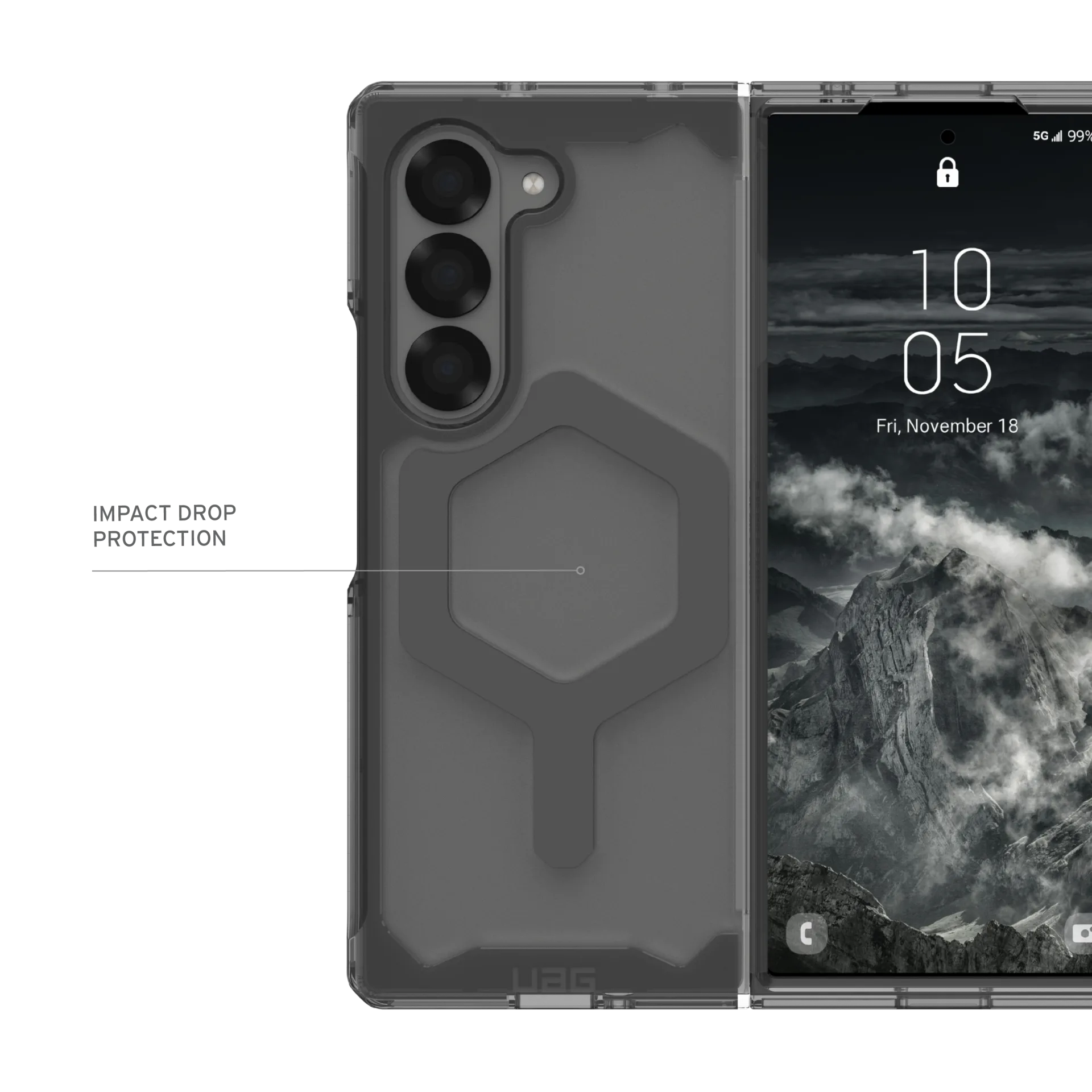 UAG Plyo Pro Case for Samsung Galaxy Z Fold 6 (2024) - Ash/Space Grey
