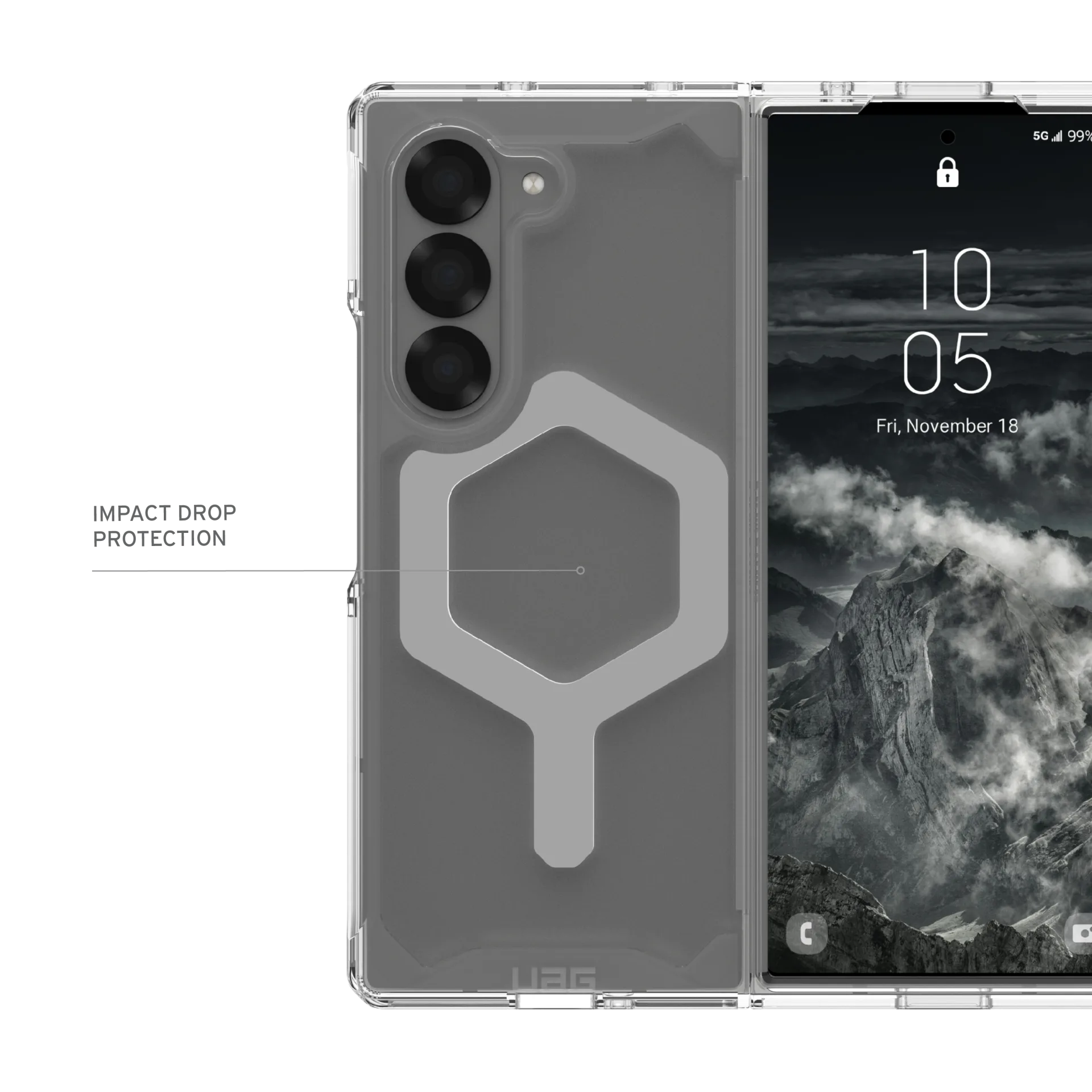 UAG Plyo Pro Case for Samsung Galaxy Z Fold 6 (2024) - Ice/Silver