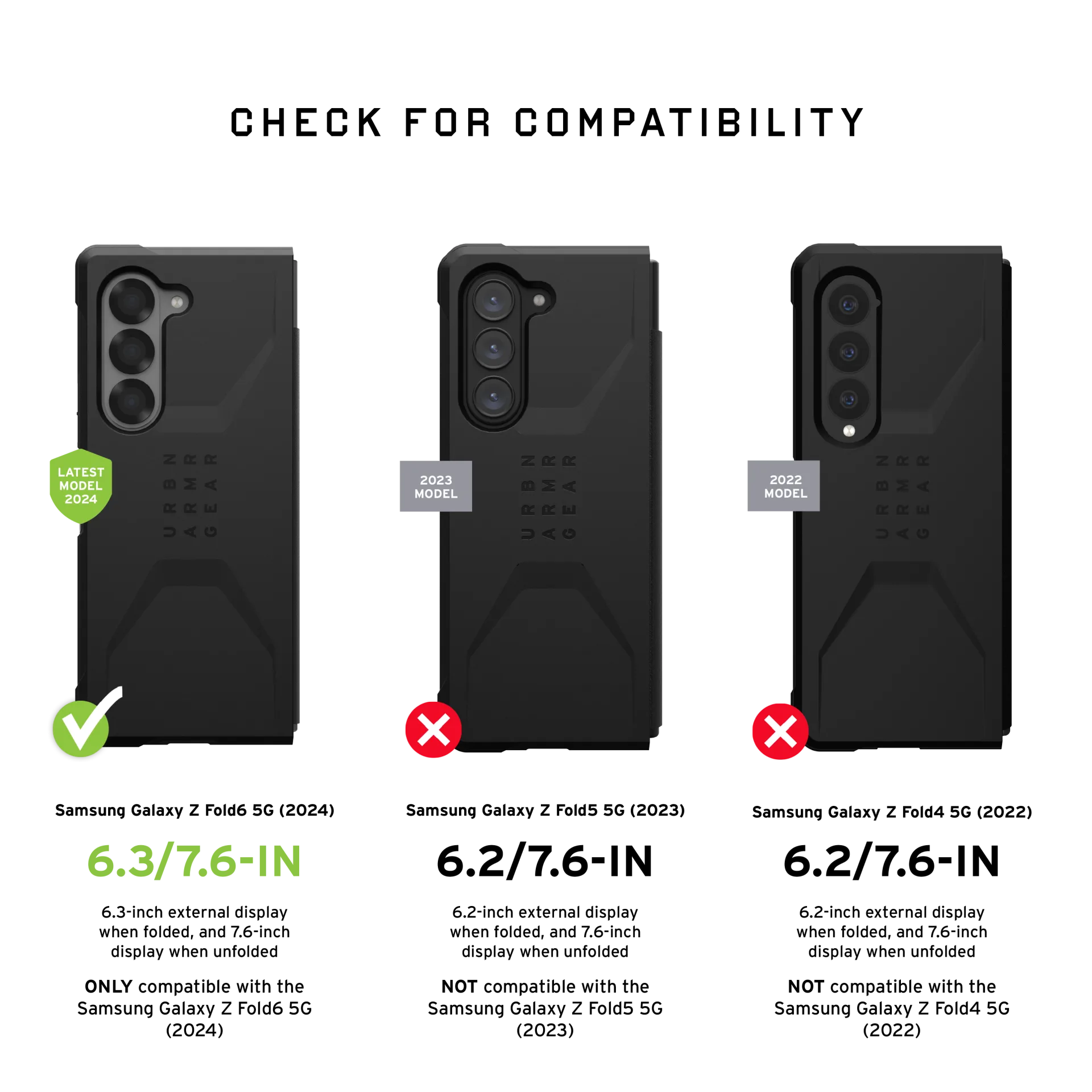 UAG Plyo Case for Samsung Galaxy Z Fold 6 (2024) - Ice