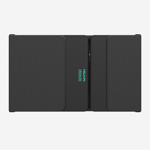 Side view of keyboard in folded pocket-sized form