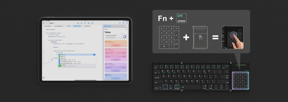 Numeric keypad section of keyboard