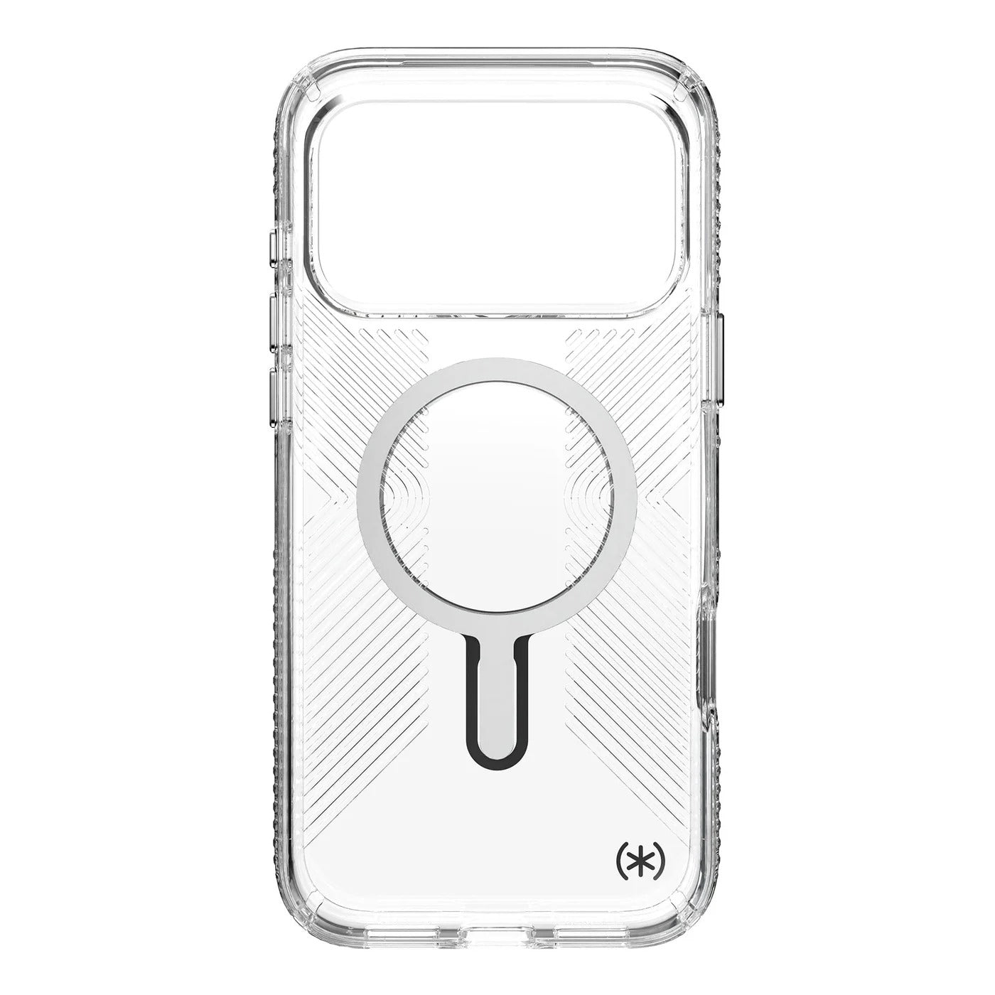 Speck Presidio Clear Grip with ClickLock - iPhone 17 Pro Max - Clear / Silver