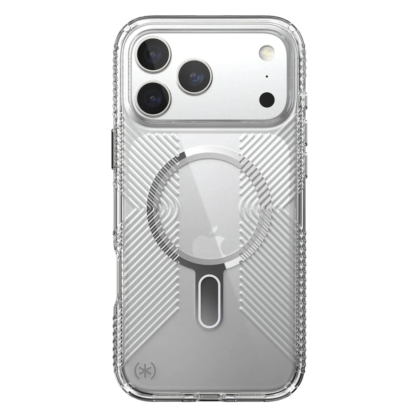 Speck Presidio Clear Grip with ClickLock - iPhone 17 Pro Max - Clear / Silver