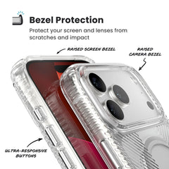 Speck Presidio Clear Grip with ClickLock - iPhone 17 Pro Max - Clear / Silver
