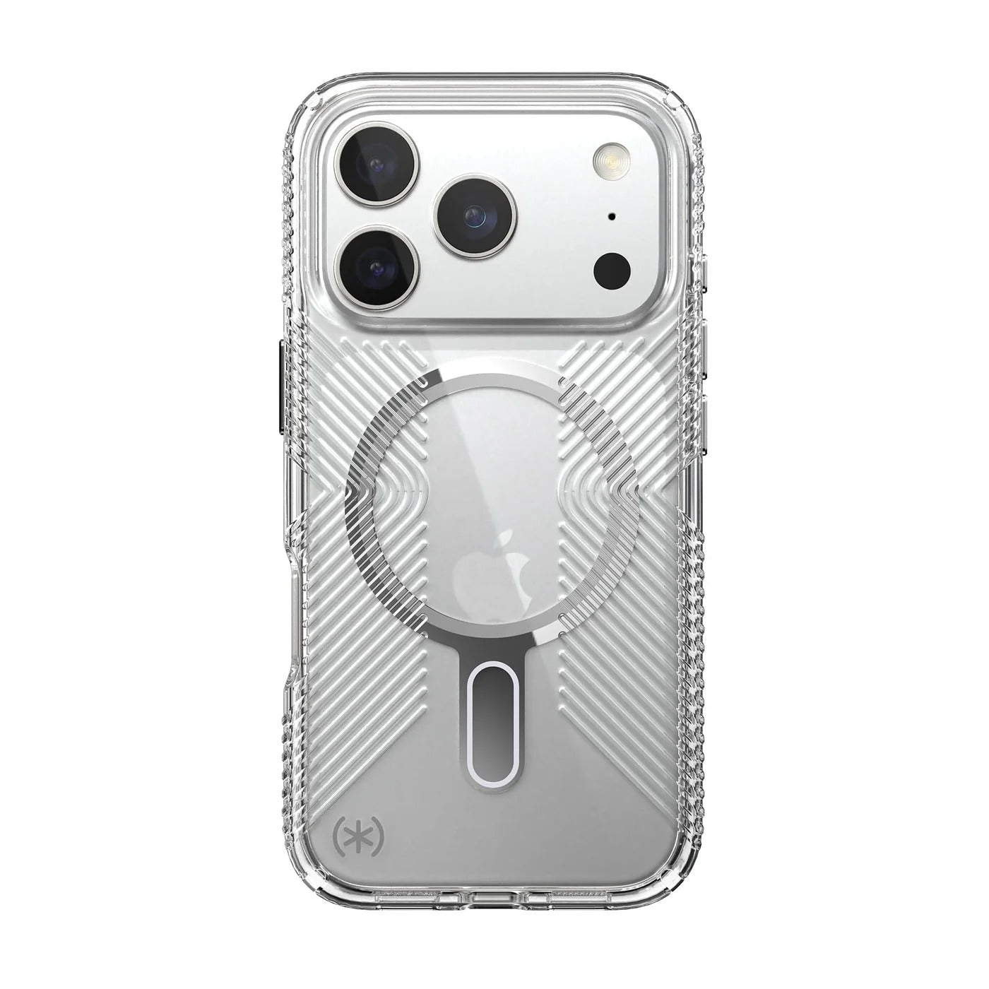 Speck Presidio Clear Grip with ClickLock - iPhone 17 Pro - Clear / Silver