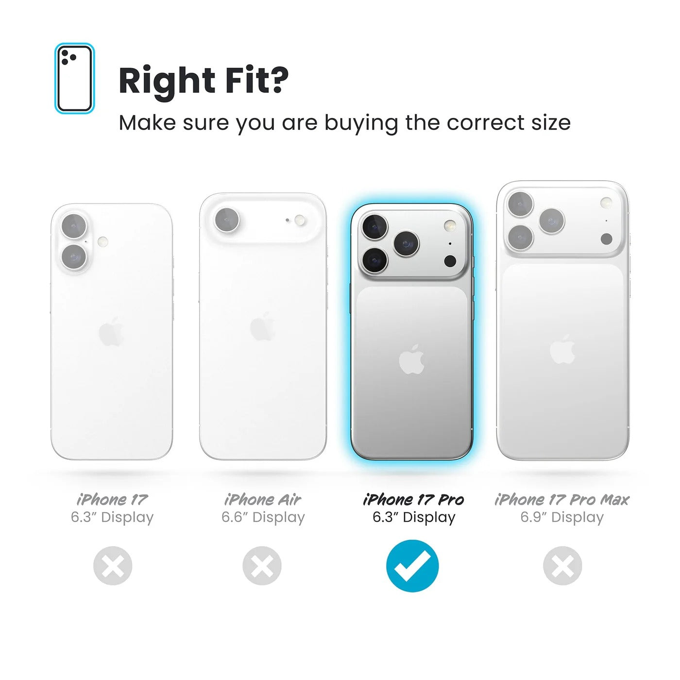 Speck Presidio Clear Grip with ClickLock - iPhone 17 Pro - Clear / Silver