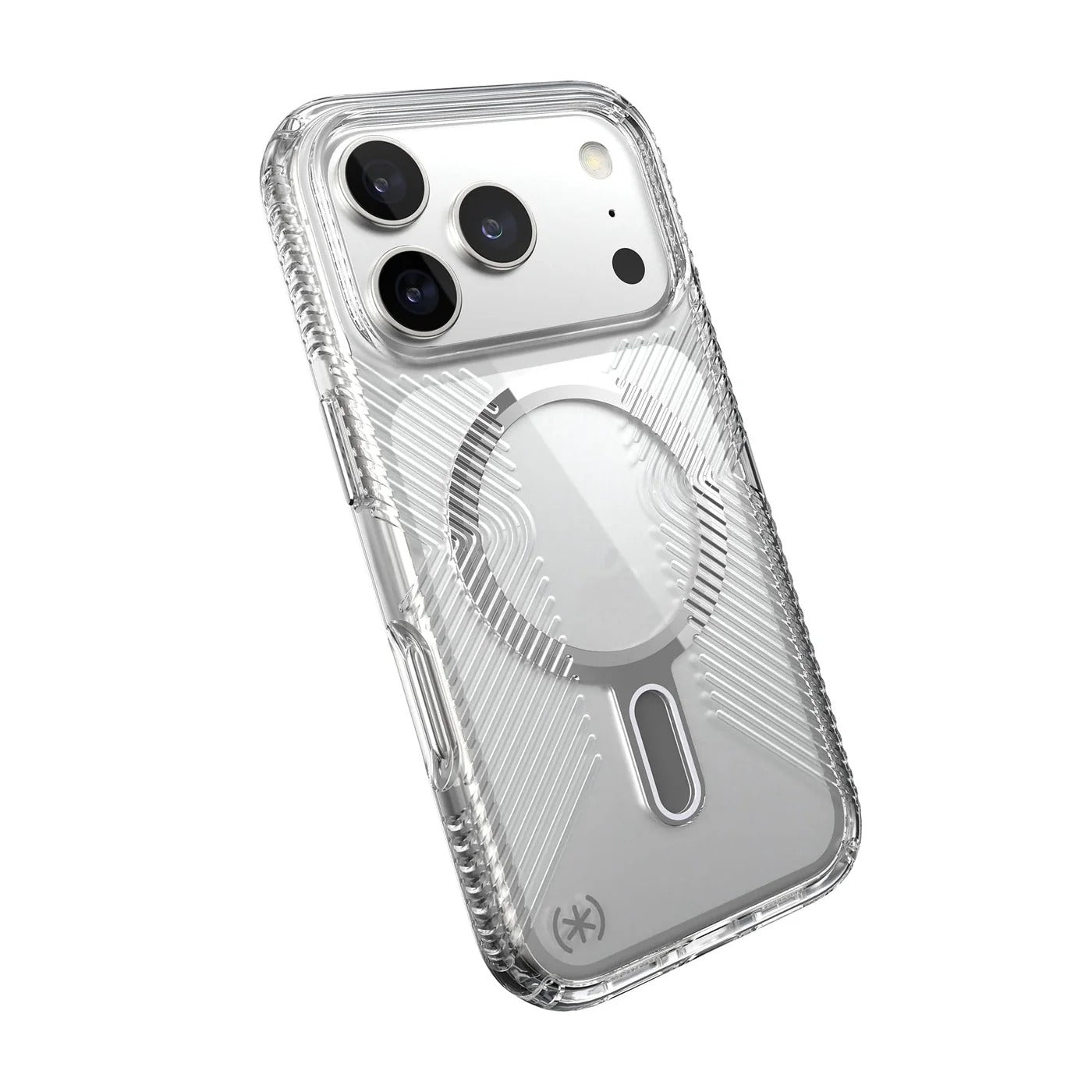 Speck Presidio Clear Grip with ClickLock - iPhone 17 Pro - Clear / Silver