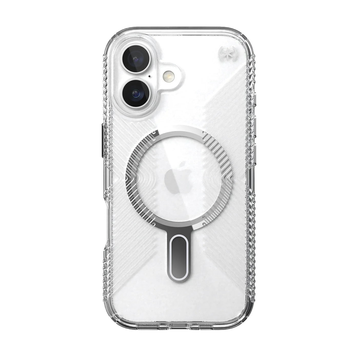 Speck Presidio Clear Grip with ClickLock - iPhone 17 Standard - Clear / Silver