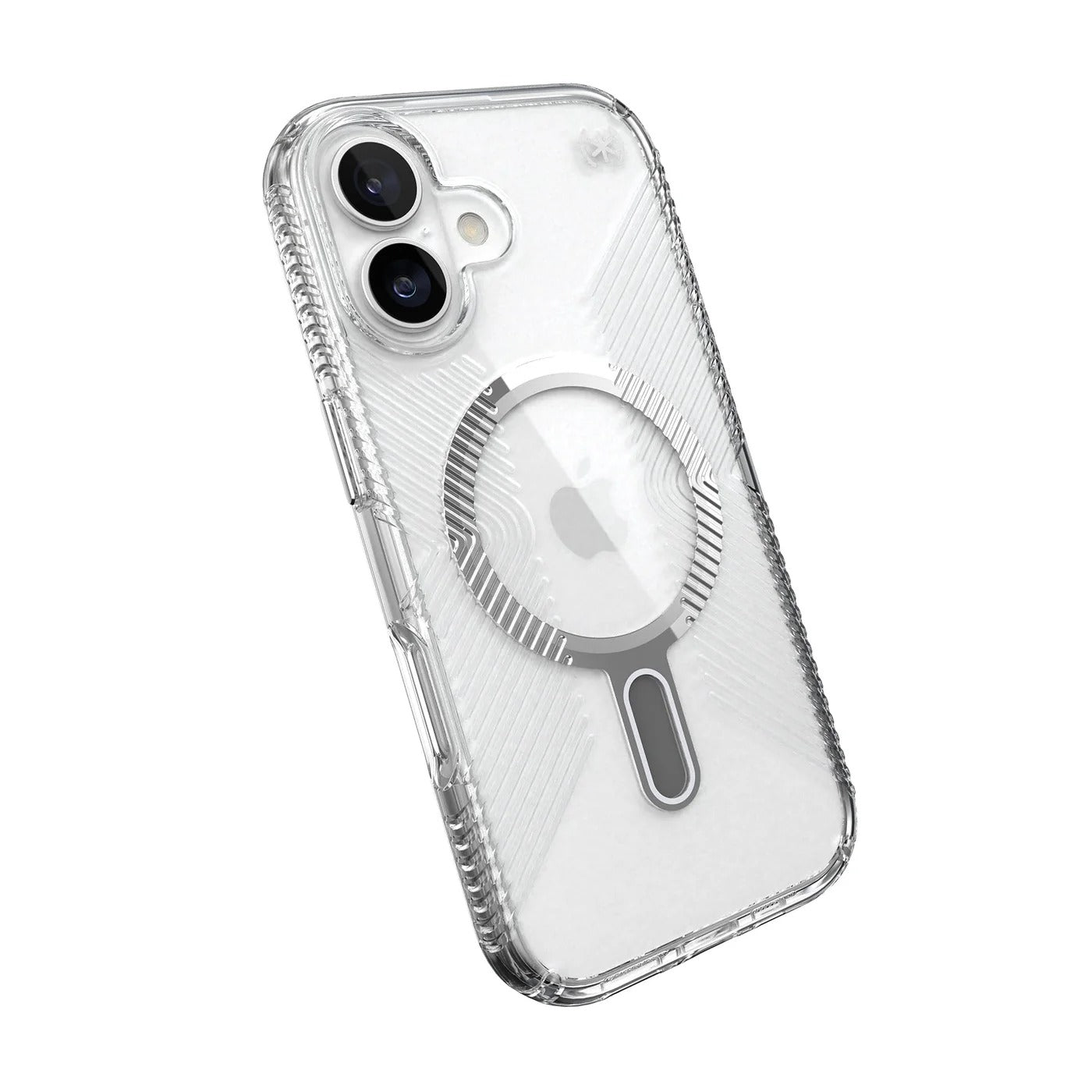 Speck Presidio Clear Grip with ClickLock - iPhone 17 Standard - Clear / Silver