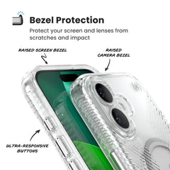 Speck Presidio Clear Grip with ClickLock - iPhone 17 Standard - Clear / Silver