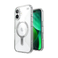 Speck Presidio Clear Grip with ClickLock - iPhone 17 Standard - Clear / Silver