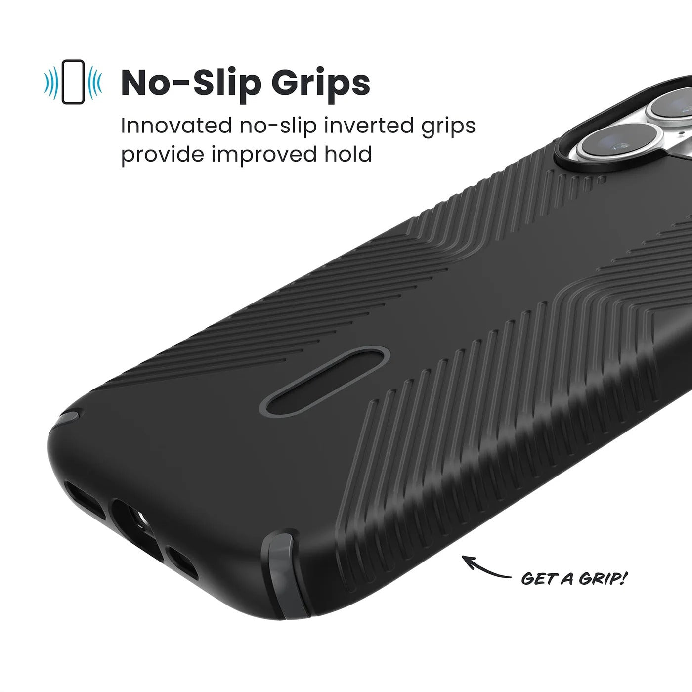 Speck Presidio2 Grip with ClickLock - iPhone 17 Standard - Black/Grey
