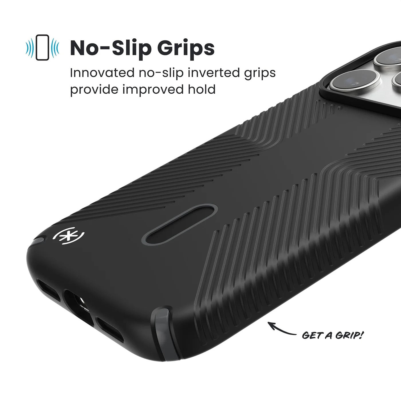 Speck Presidio2 Grip with ClickLock - iPhone 17 Pro - Black/Grey