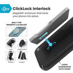 Speck Presidio2 Grip with ClickLock - iPhone 17 Pro Max - Black/Grey