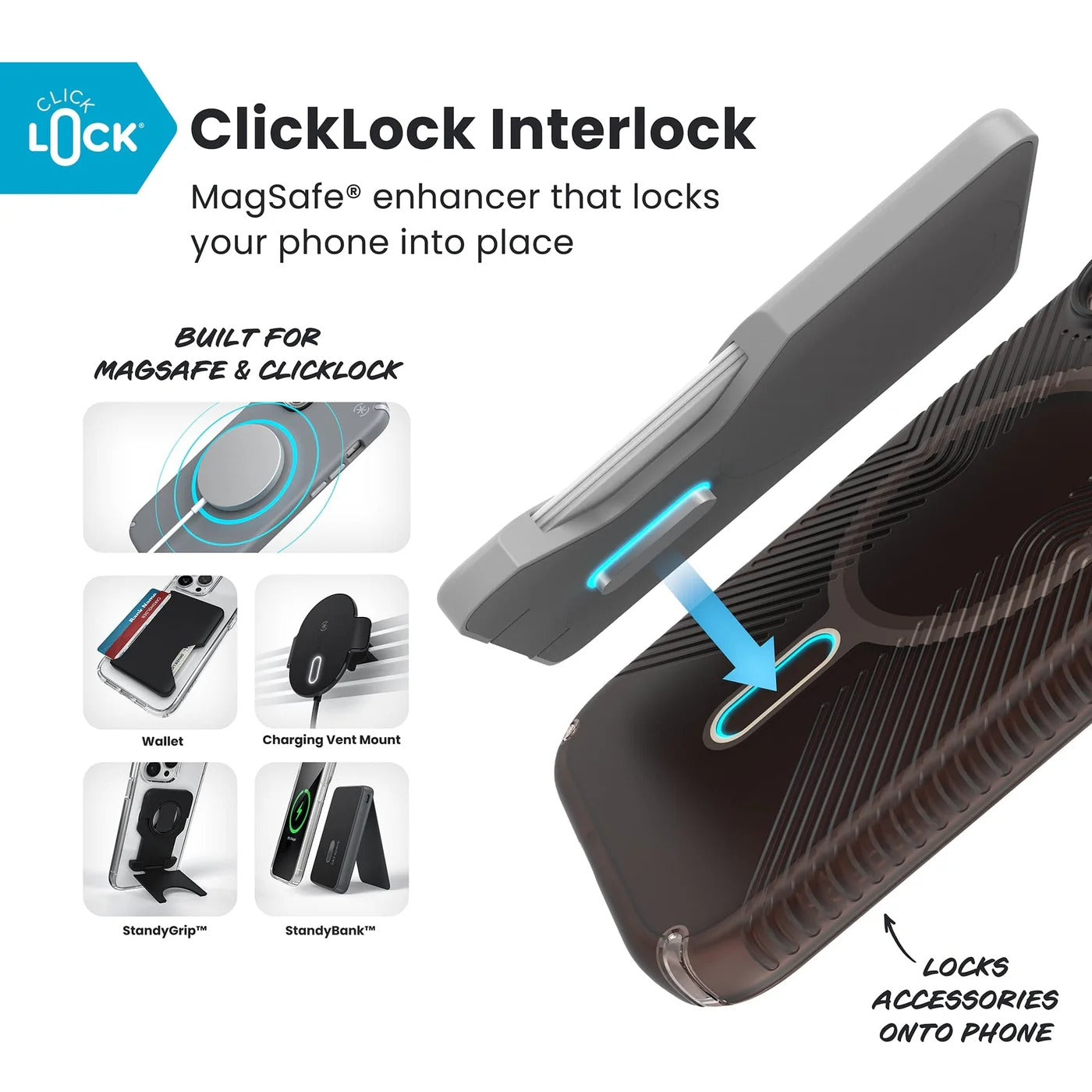 Speck Presidio Lux Grip with ClickLock - iPhone 17 Standard - Shade Orange