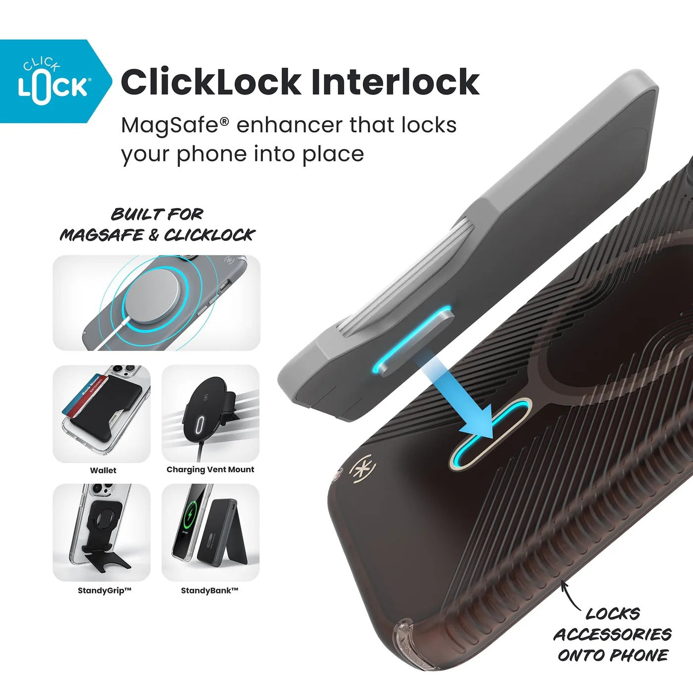 Speck Presidio Lux Grip with ClickLock - iPhone 17 Pro Max - Shade Orange