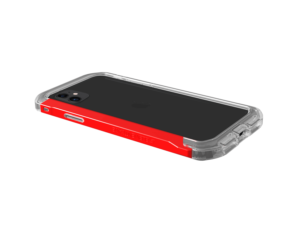 ElementCase Rail for iPhone 11 / XR Clear Red - BONUS MOUS Screen Protector!