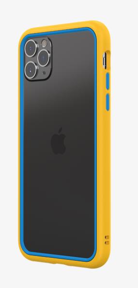 RhinoShield CrashGuard NX Customisable Protective Bumper Case for iPhone 11 Pro Max - Yellow Blue